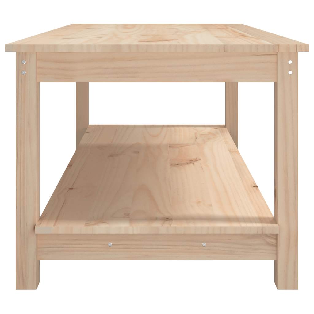 vidaXL Stolik kawowy, 110x55x45 cm, lite drewno sosnowe