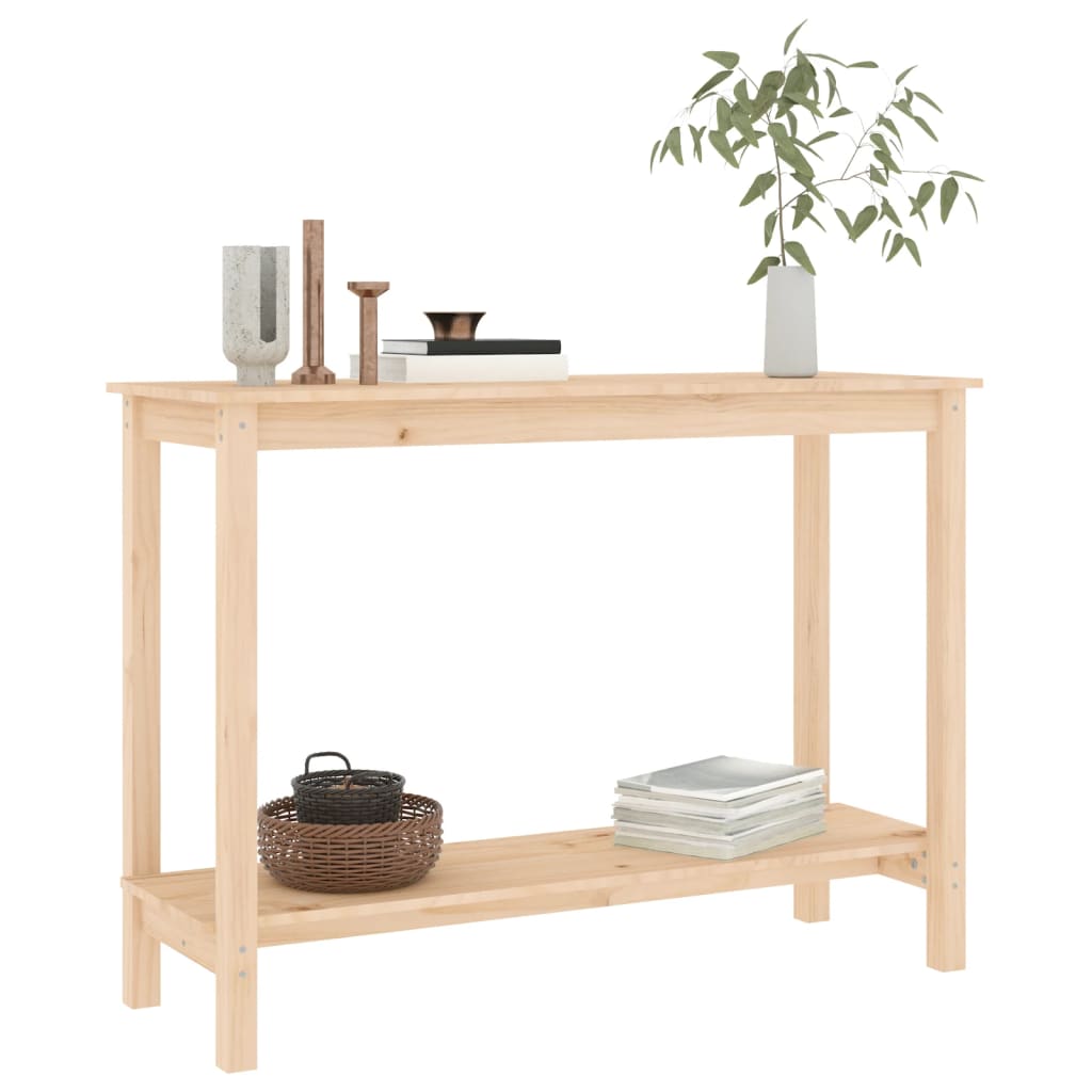 vidaXL Stolik konsolowy, 110x40x80 cm, lite drewno sosnowe