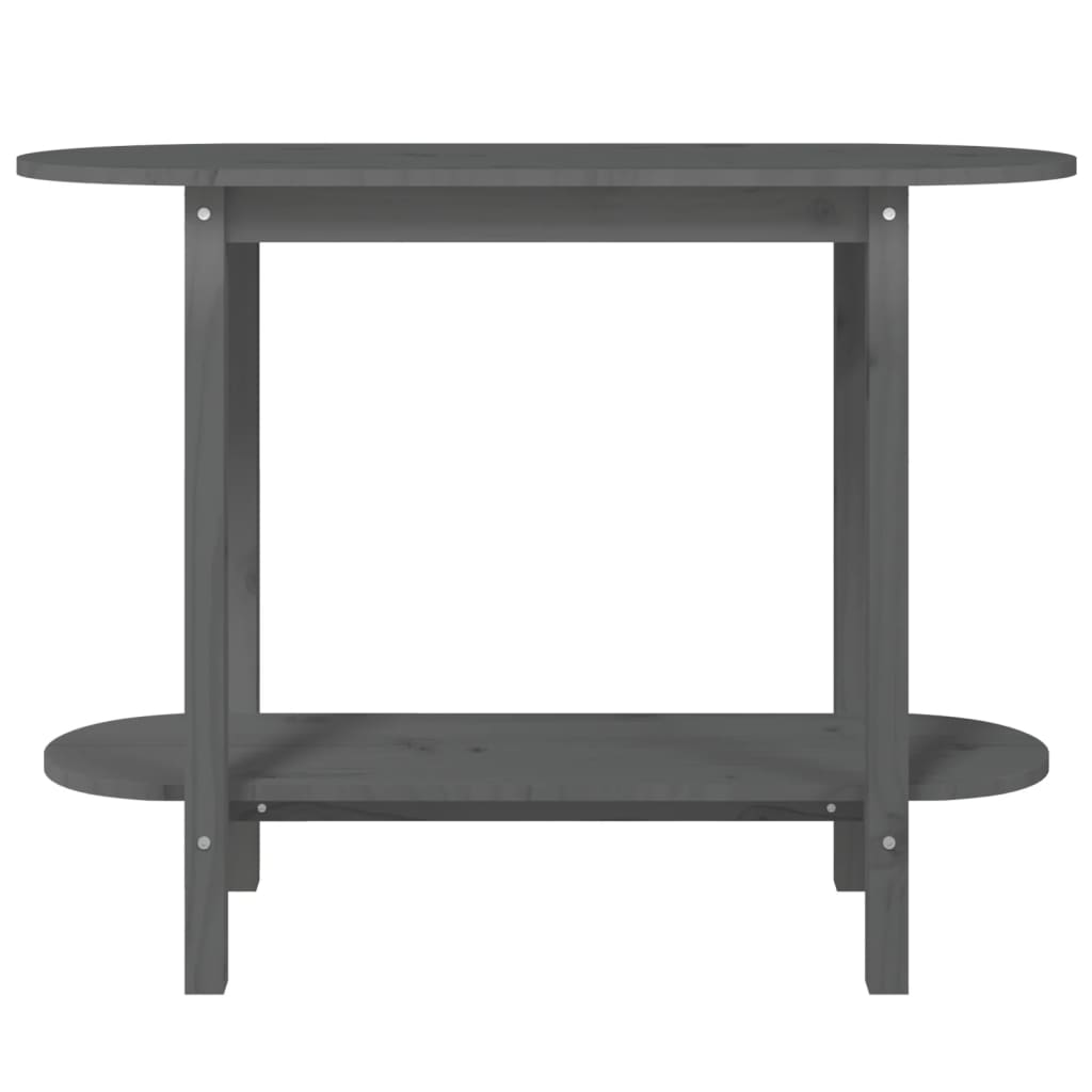 vidaXL Stolik konsolowy, szary, 110x40x80 cm, lite drewno sosnowe