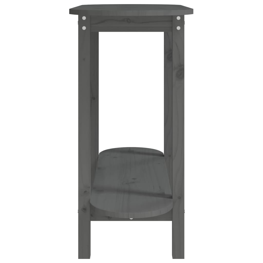 vidaXL Stolik konsolowy, szary, 110x40x80 cm, lite drewno sosnowe