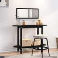 vidaXL Stolik konsolowy, czarny, 110x40x80 cm, lite drewno sosnowe