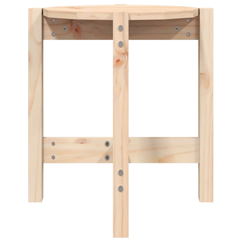 vidaXL Stolik kawowy, Ø 42,5x45 cm, lite drewno sosnowe