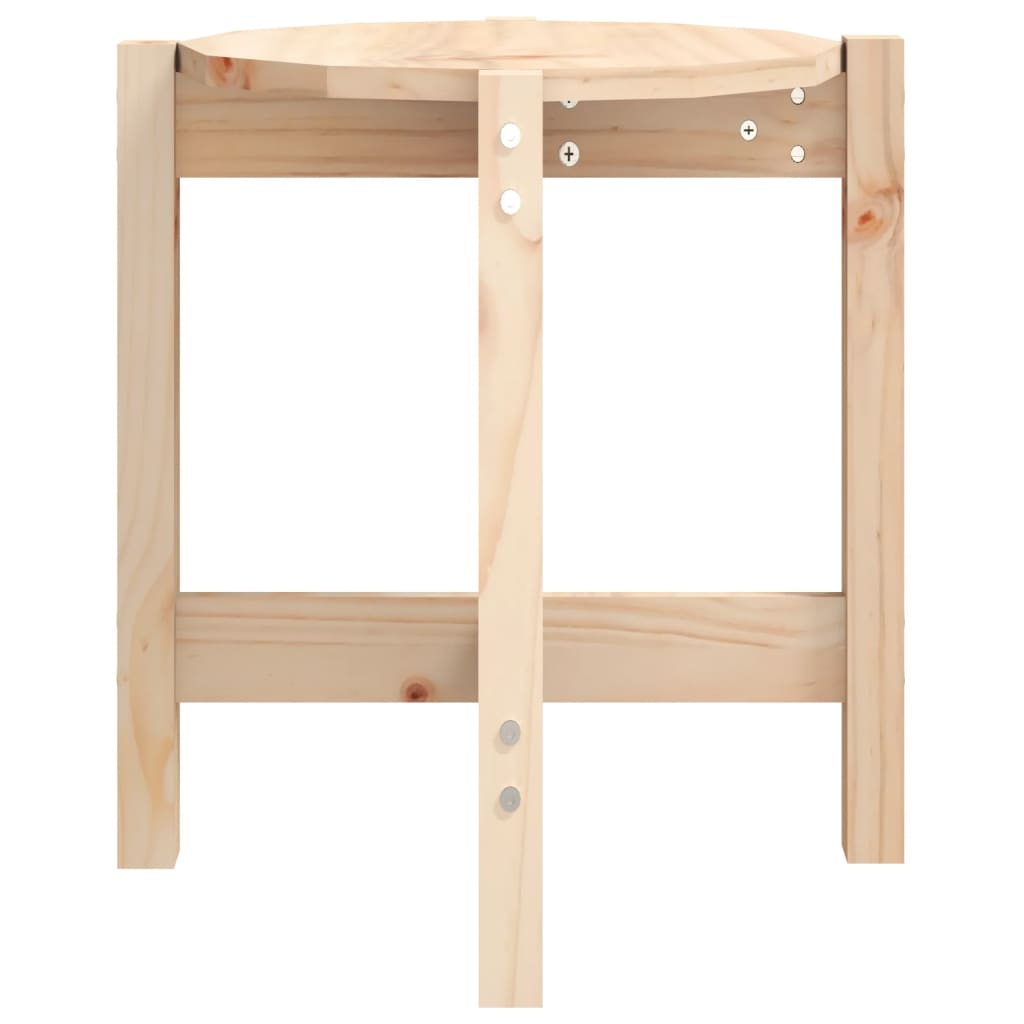 vidaXL Stolik kawowy, Ø 42,5x45 cm, lite drewno sosnowe