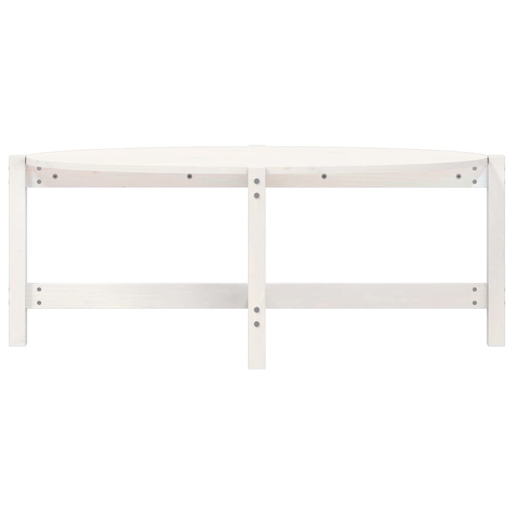 vidaXL Stolik kawowy, biały, 118x63x45 cm, lite drewno sosnowe