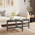 vidaXL Stolik kawowy, szary, 118x63x45 cm, lite drewno sosnowe