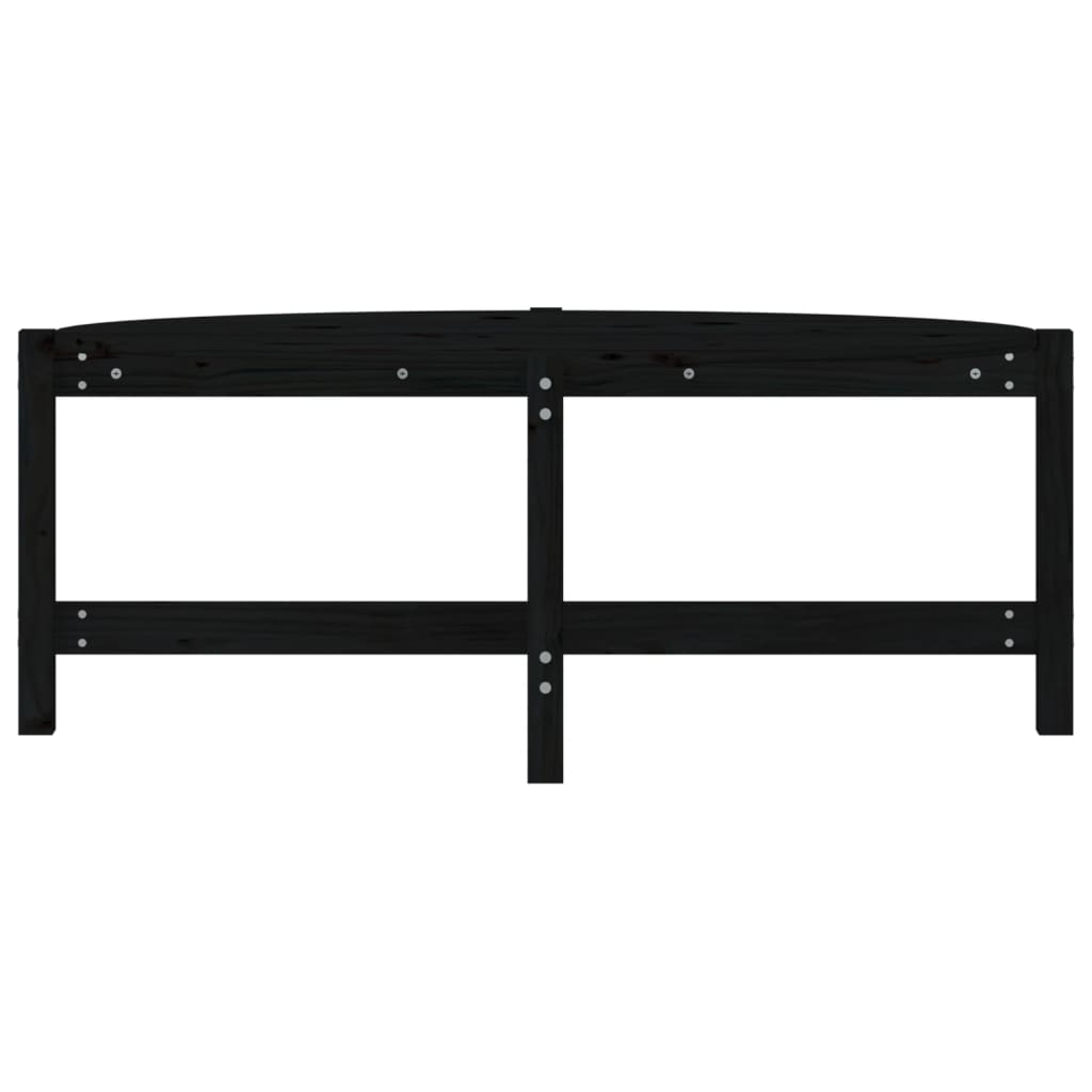 vidaXL Stolik kawowy, czarny, 118x63x45 cm, lite drewno sosnowe