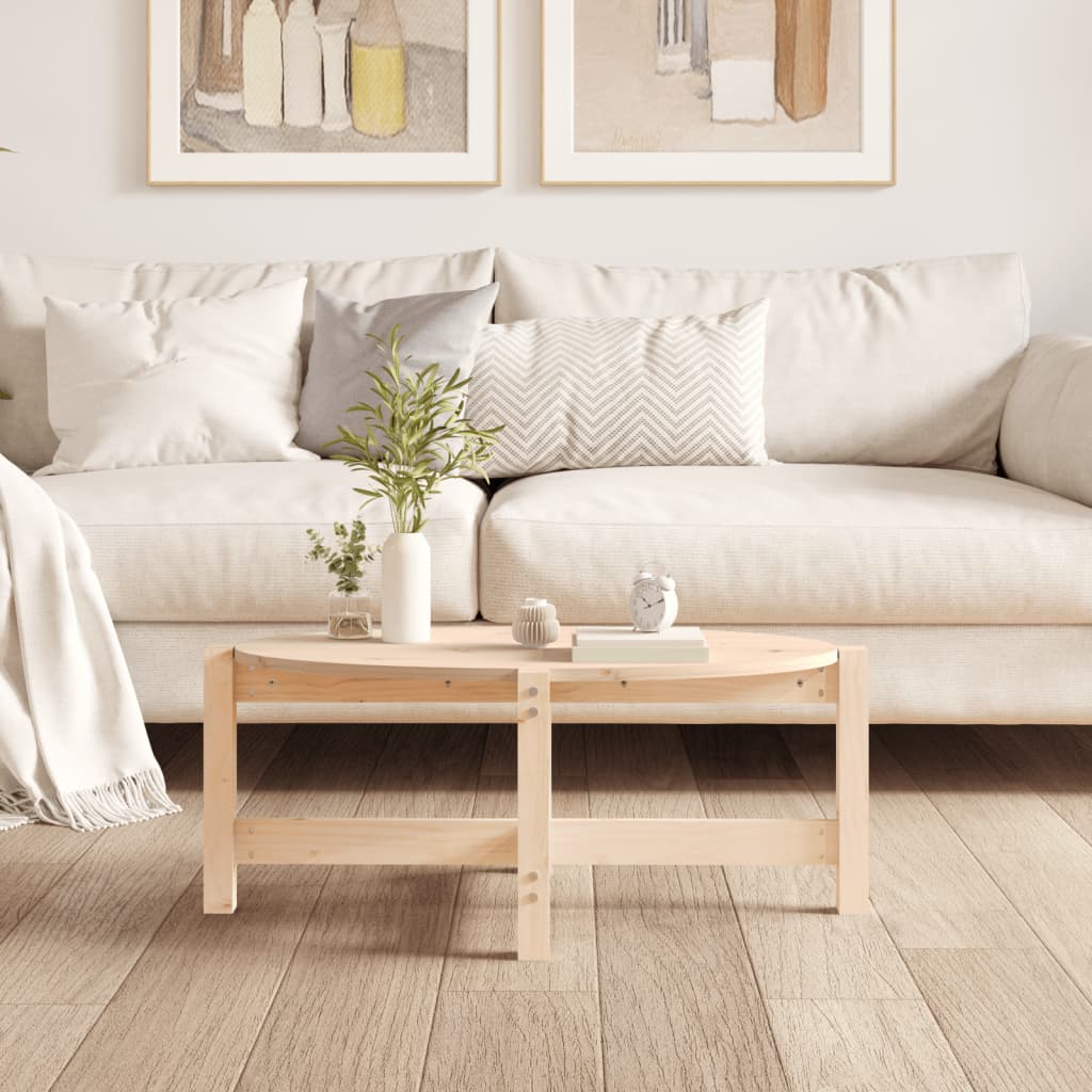 vidaXL Stolik kawowy, 87x48x35 cm, lite drewno sosnowe