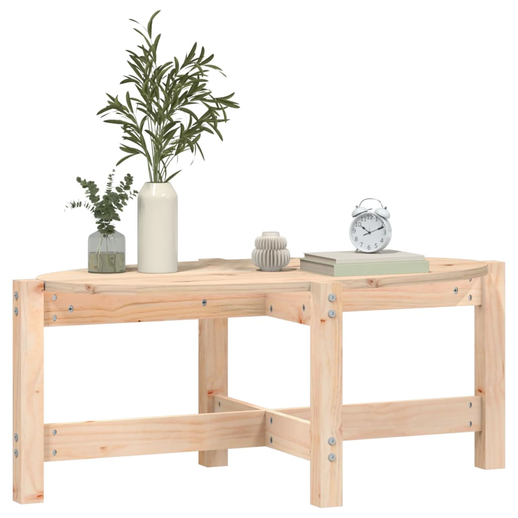 vidaXL Stolik kawowy, 87x48x35 cm, lite drewno sosnowe