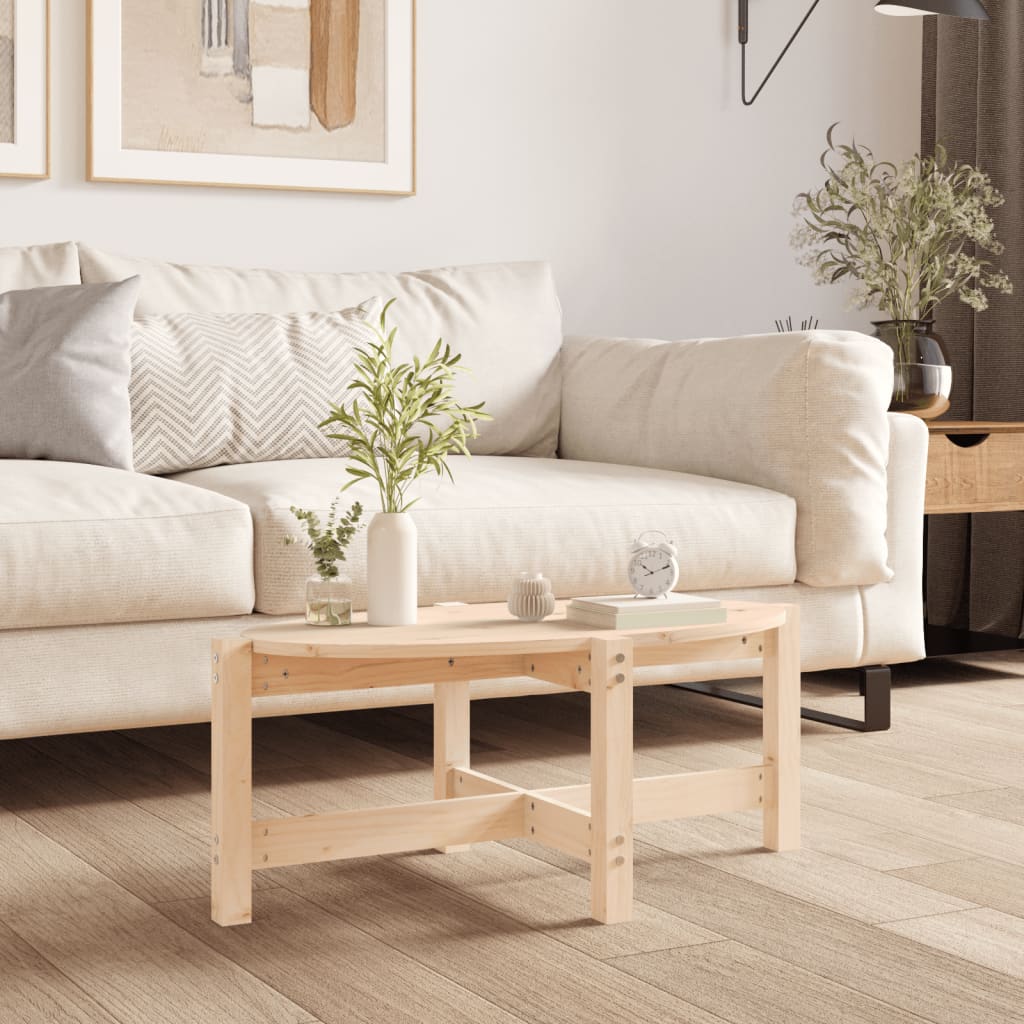 vidaXL Stolik kawowy, 87x48x35 cm, lite drewno sosnowe