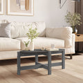 vidaXL Stolik kawowy, szary, 87x48x35 cm, lite drewno sosnowe