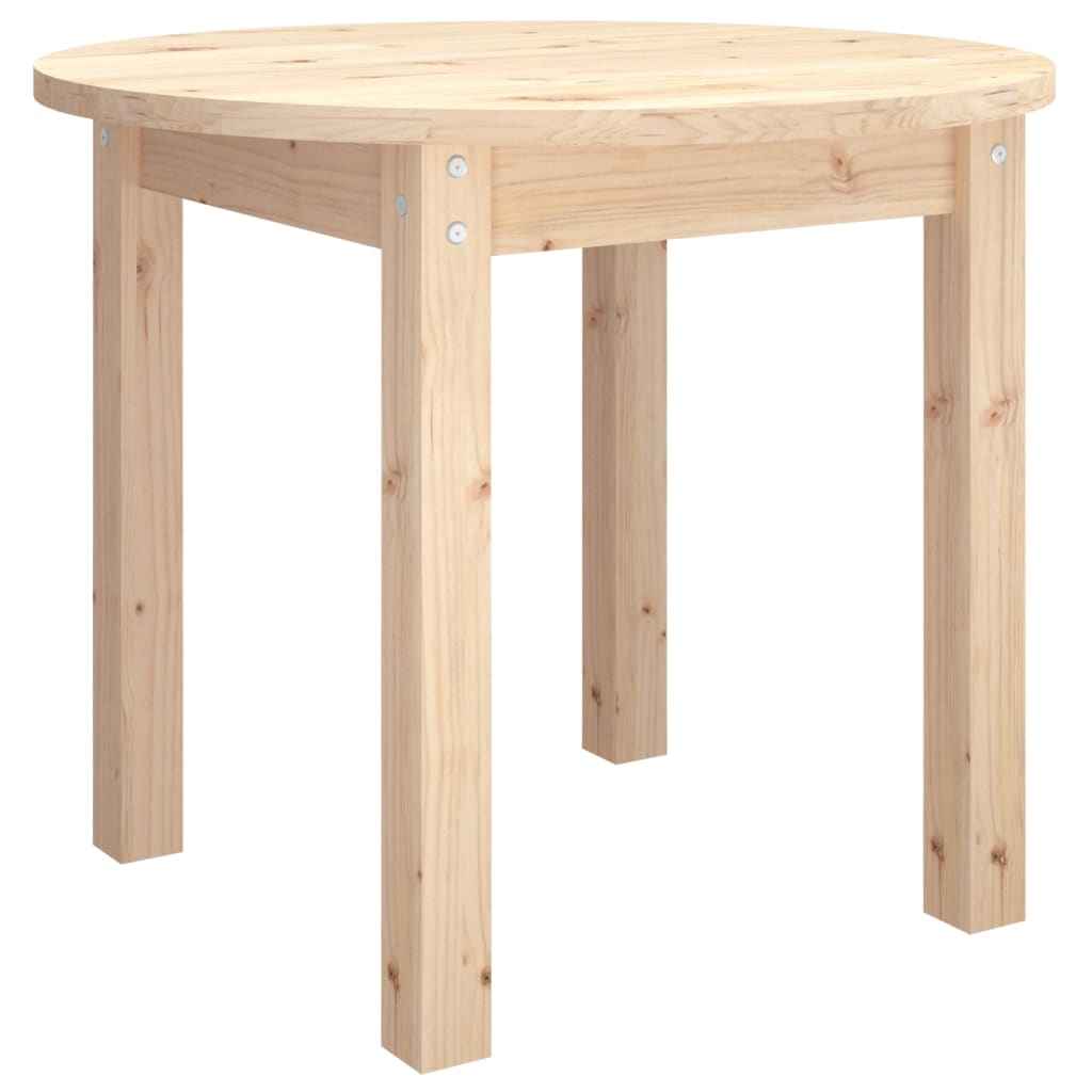 vidaXL Stolik kawowy, Ø 55x45 cm, lite drewno sosnowe