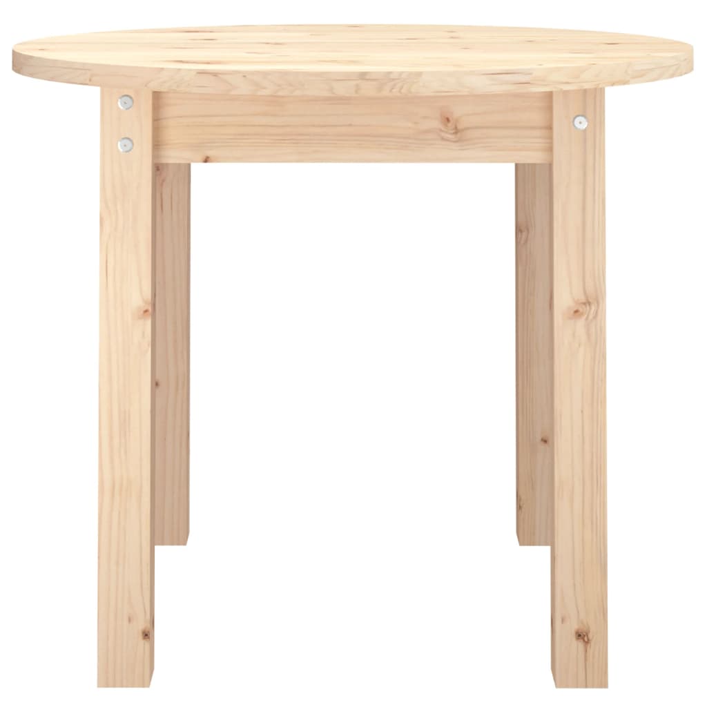 vidaXL Stolik kawowy, Ø 55x45 cm, lite drewno sosnowe