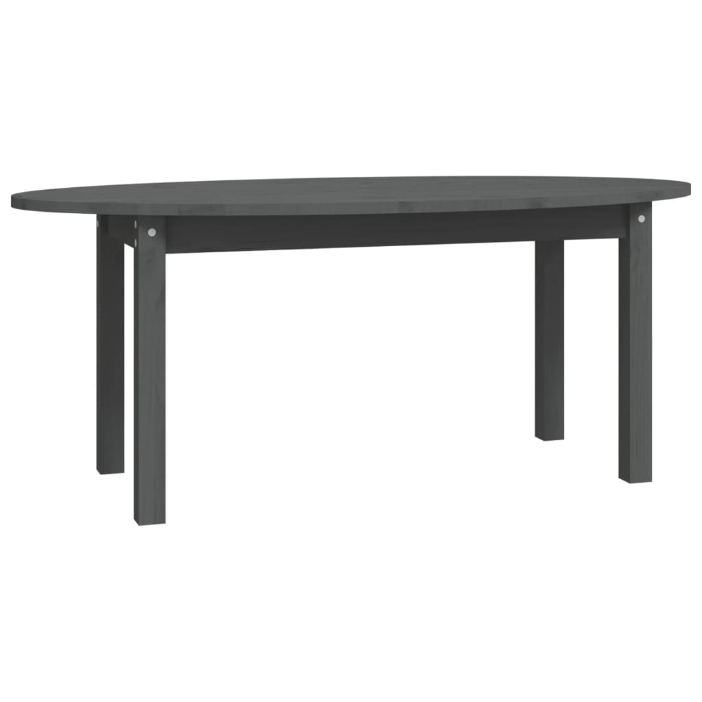 vidaXL Stolik kawowy, szary, 110x55x45 cm, lite drewno sosnowe