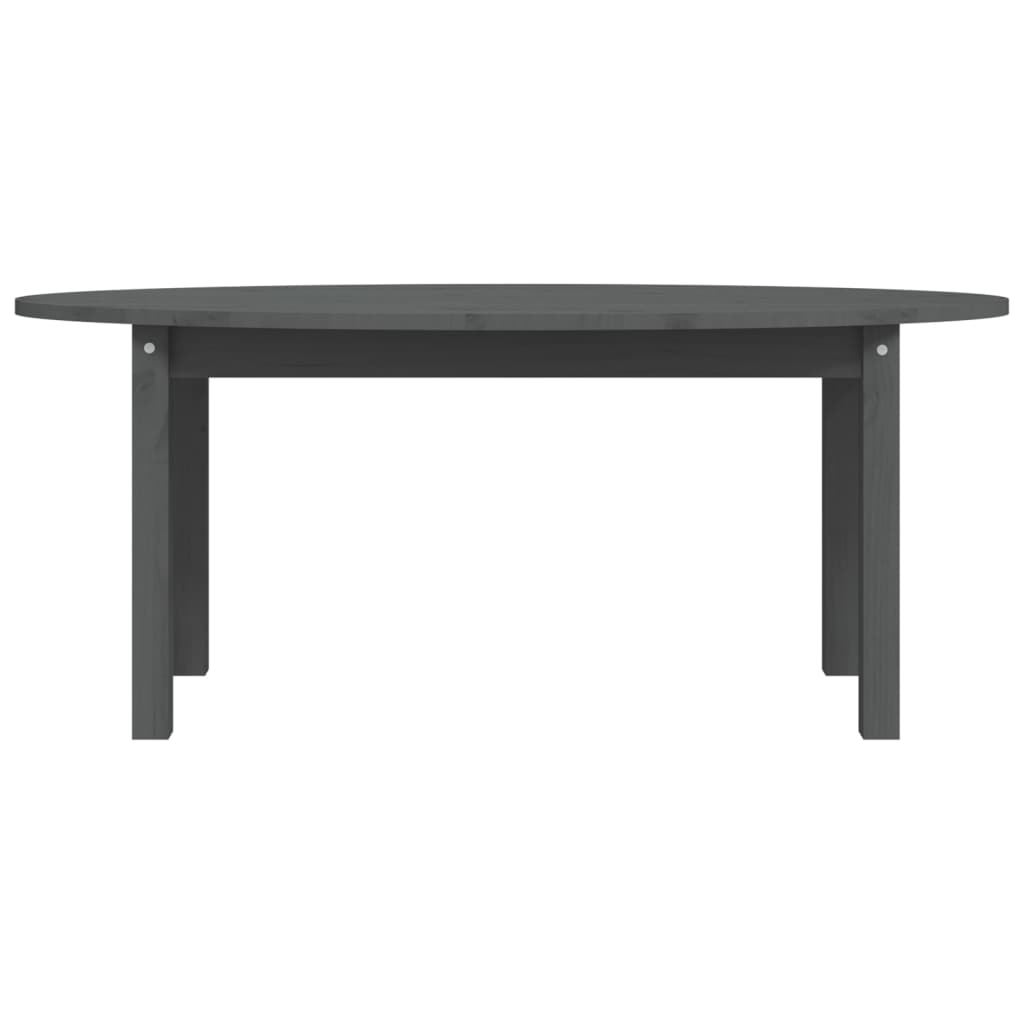 vidaXL Stolik kawowy, szary, 110x55x45 cm, lite drewno sosnowe