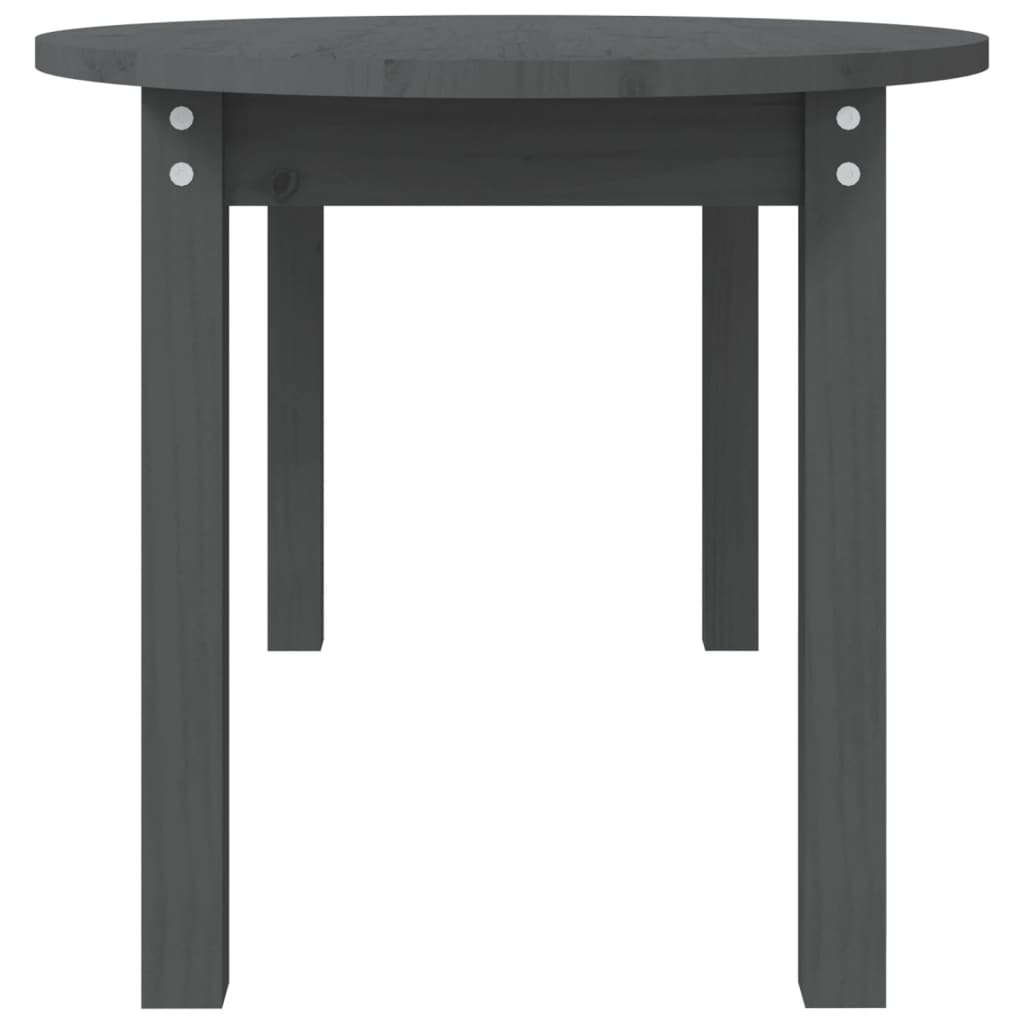 vidaXL Stolik kawowy, szary, 110x55x45 cm, lite drewno sosnowe