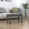 vidaXL Stolik kawowy, szary, 80x40x35 cm, lite drewno sosnowe