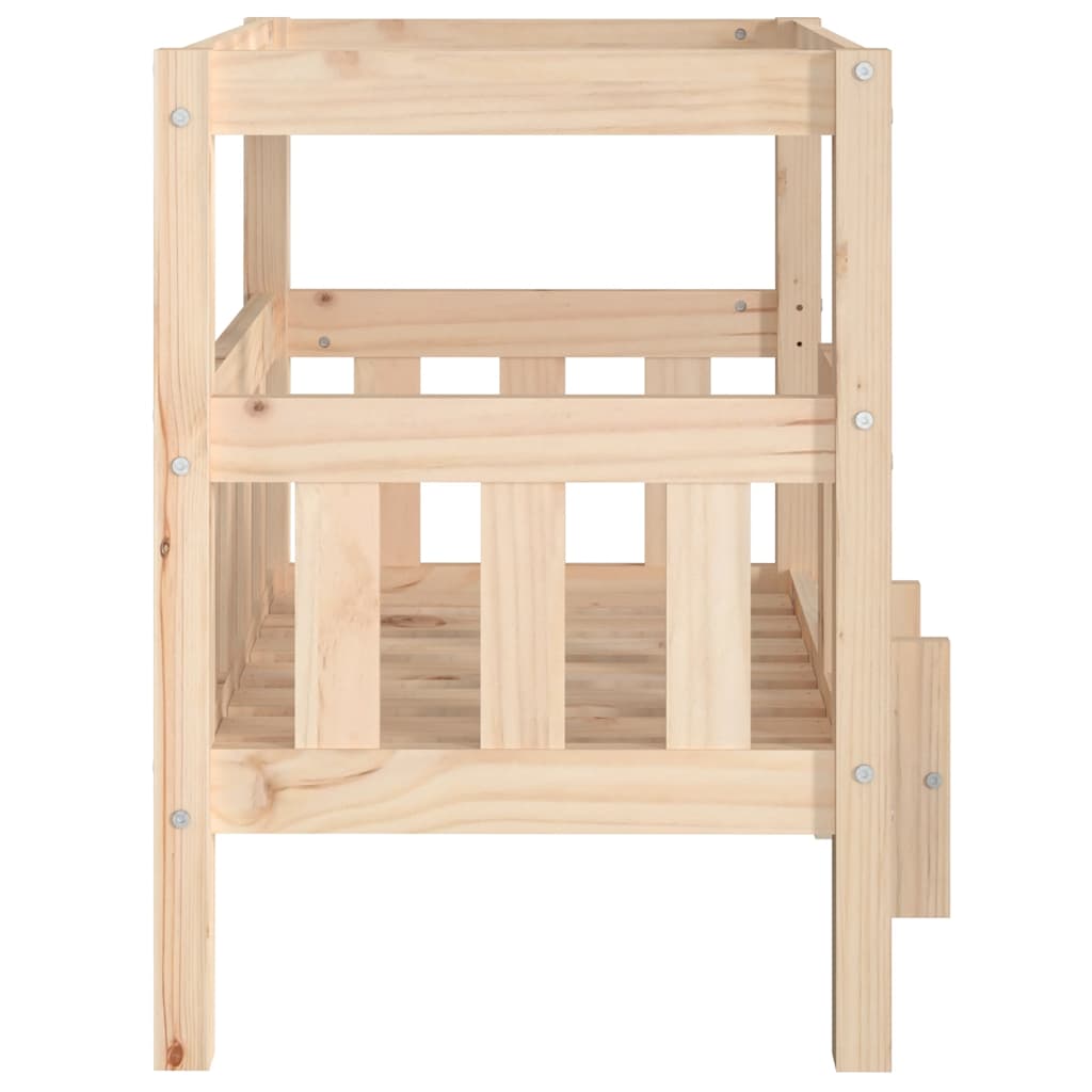 vidaXL Legowisko dla psa, 65,5x50,5x70 cm, lite drewno sosnowe