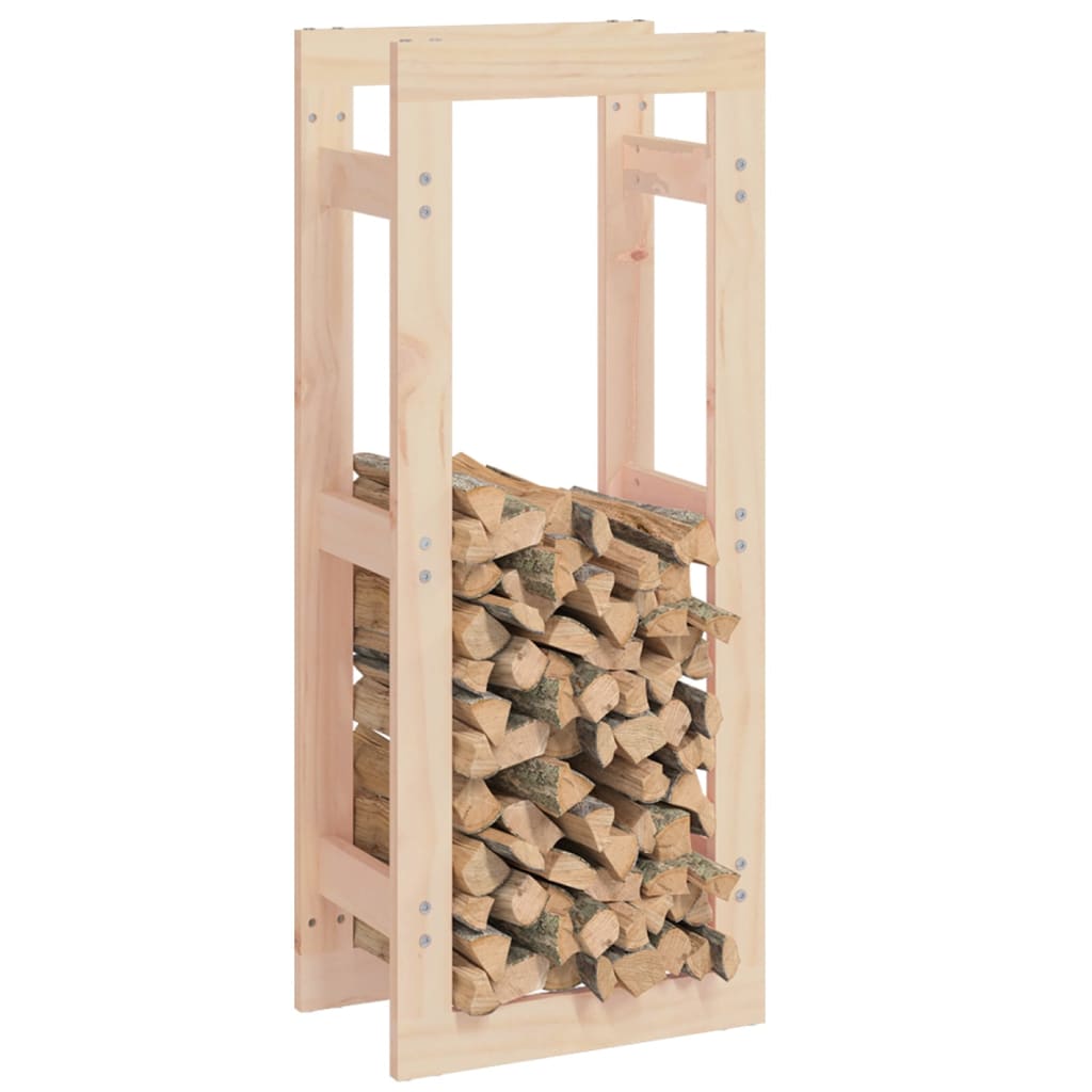 vidaXL Stojak na drewno opałowe, 41x25x100 cm, lite drewno sosnowe