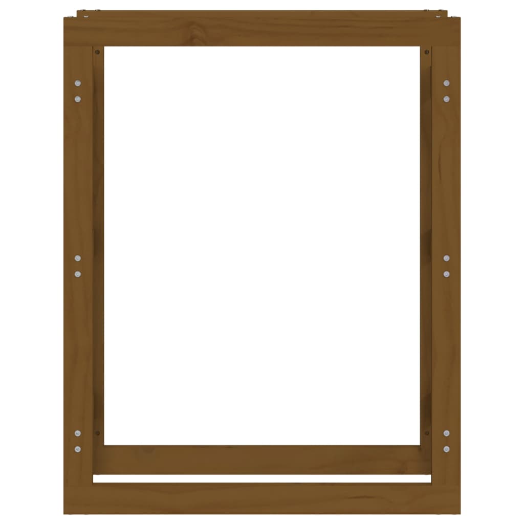 vidaXL Stojak na drewno opałowe miodowy brąz 80x25x100cm, lite sosnowe
