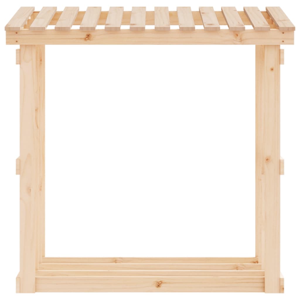 vidaXL Stojak na drewno opałowe, 108x64,5x109 cm, lite drewno sosnowe