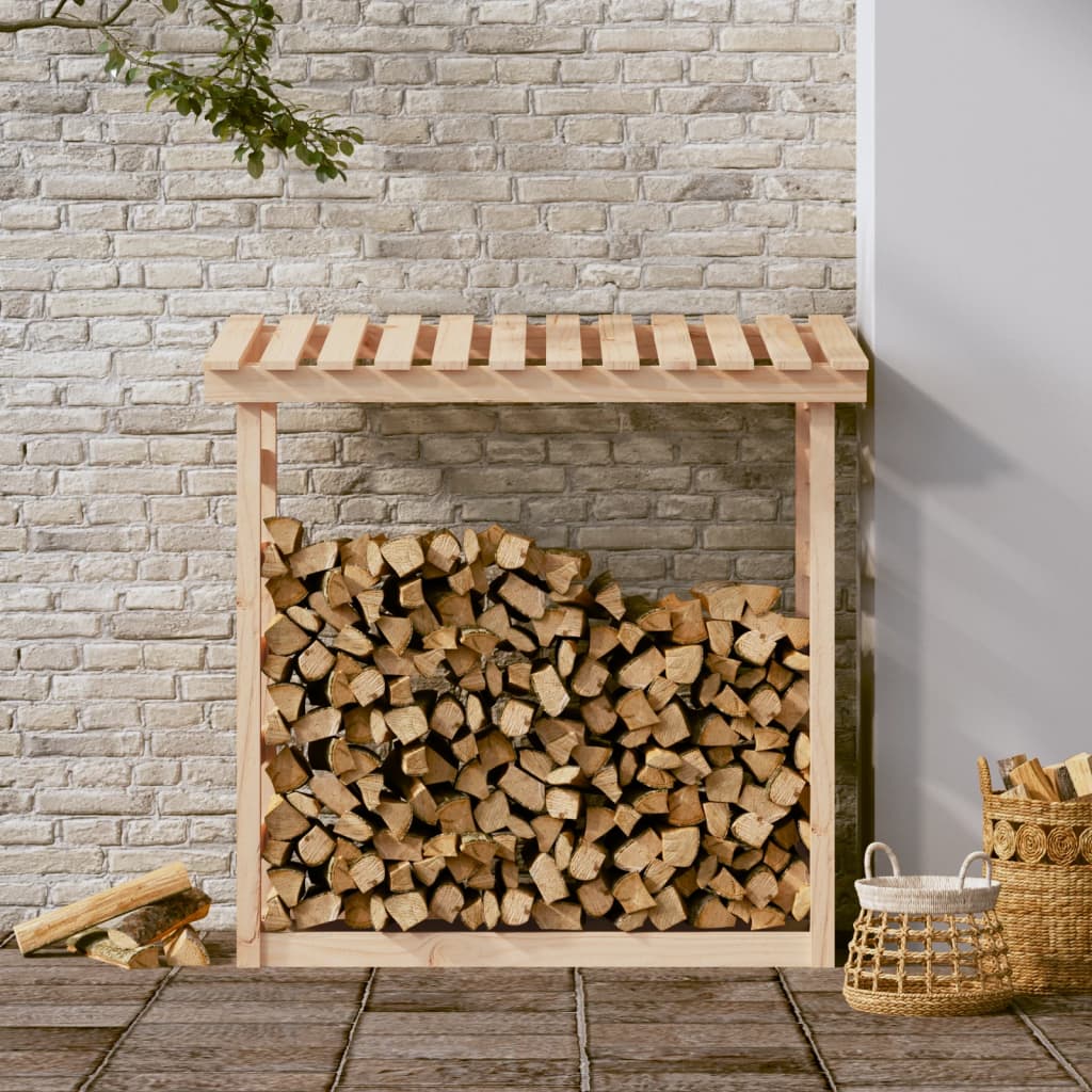 vidaXL Stojak na drewno opałowe, 108x64,5x110 cm, drewno sosnowe