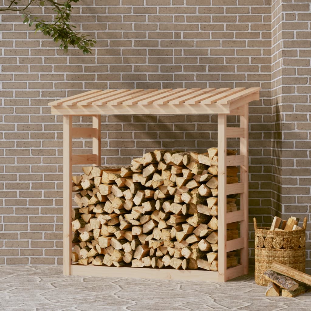 vidaXL Stojak na drewno opałowe, 108x64,5x110 cm, drewno sosnowe