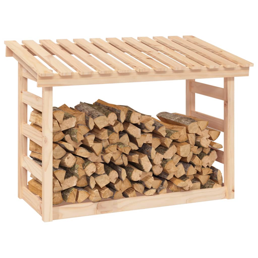 vidaXL Stojak na drewno opałowe, 108x64,5x78 cm, drewno sosnowe