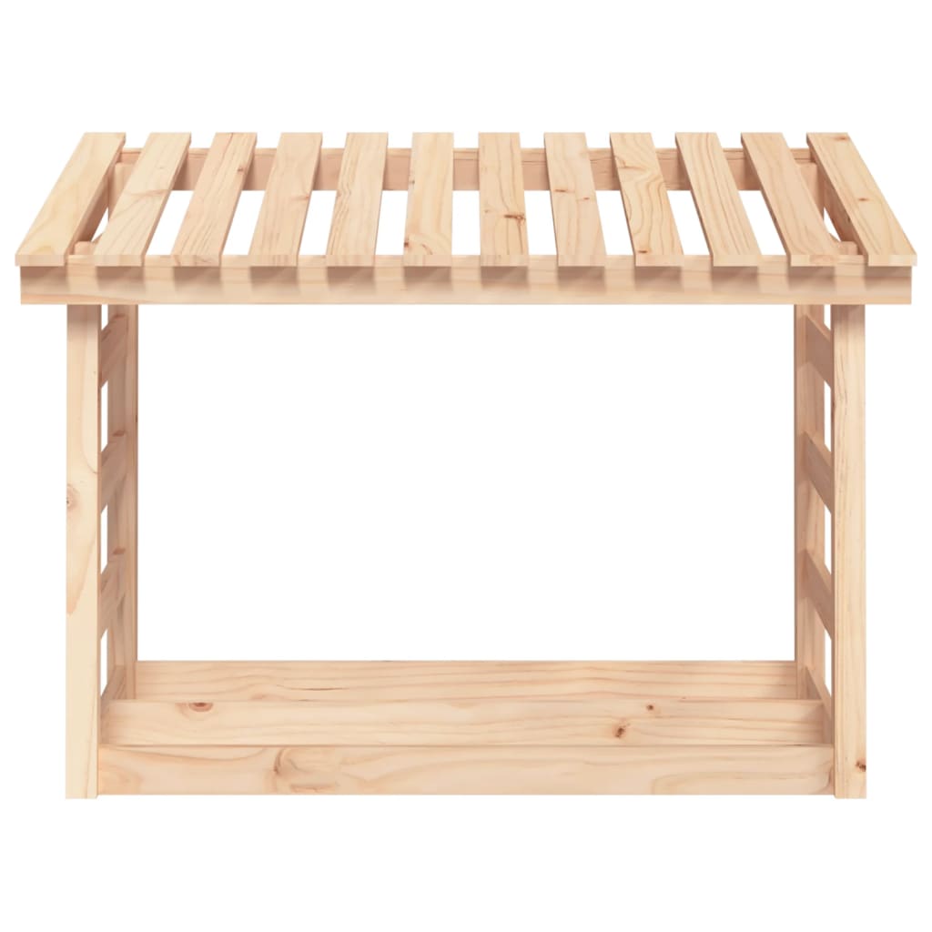 vidaXL Stojak na drewno opałowe, 108x64,5x78 cm, drewno sosnowe