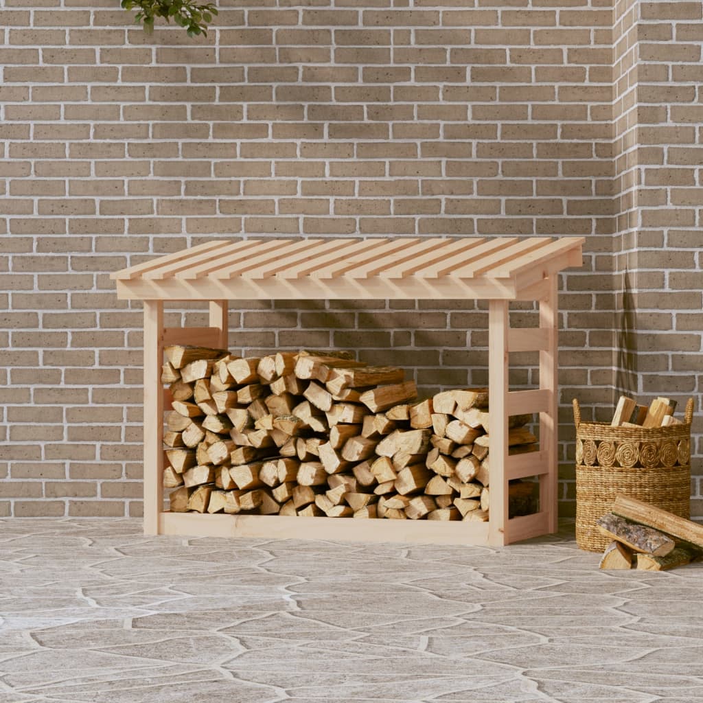 vidaXL Stojak na drewno opałowe, 108x64,5x78 cm, drewno sosnowe