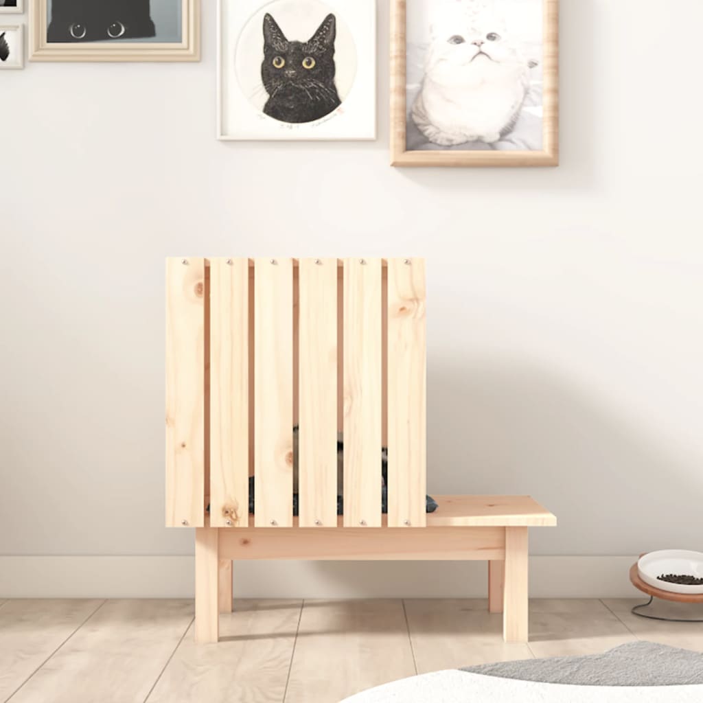 vidaXL Domek dla kota, 60x36x60 cm, lite drewno sosnowe