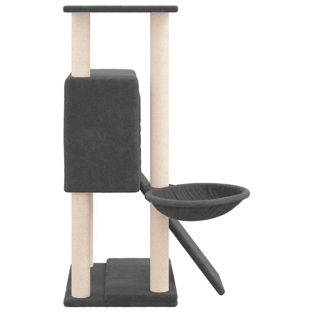 vidaXL Drapak dla kota z sizalowymi słupkami, ciemnoszary, 96 cm