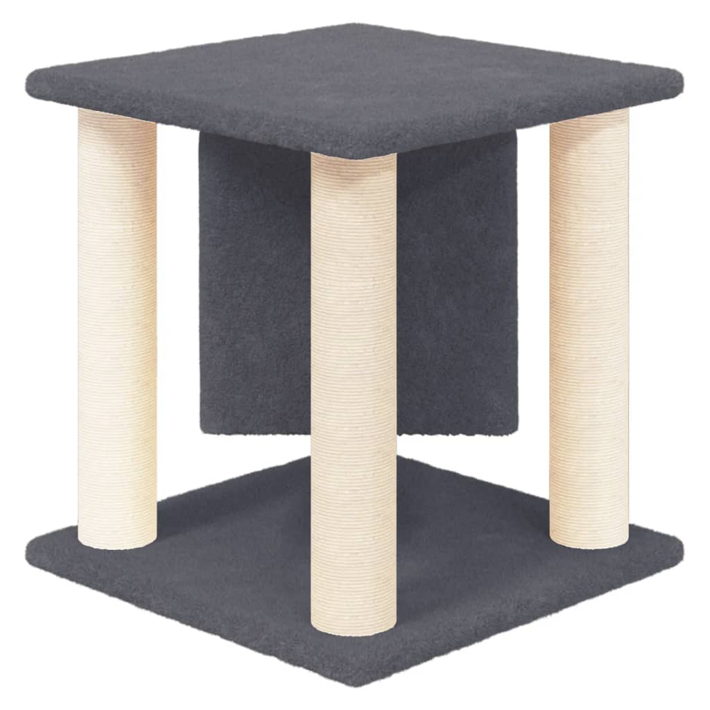 vidaXL Drapak dla kota z sizalowymi słupkami, ciemnoszary, 37 cm