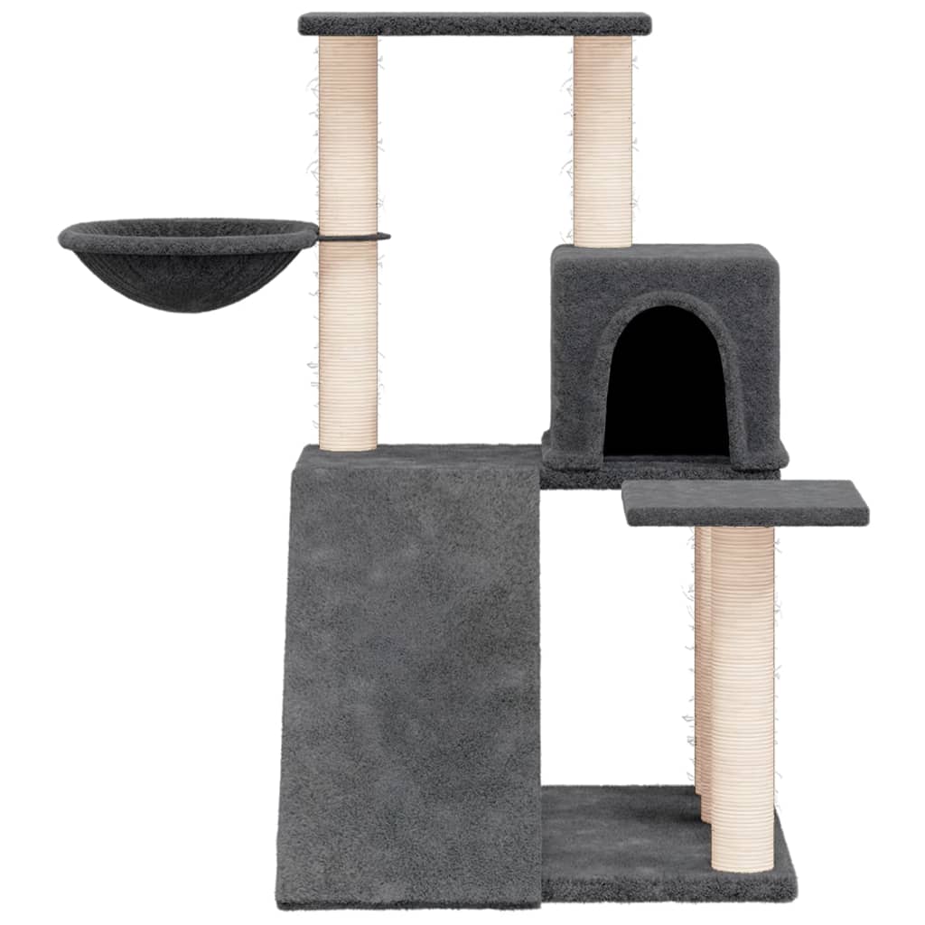vidaXL Drapak dla kota z sizalowymi słupkami, ciemnoszary, 82 cm