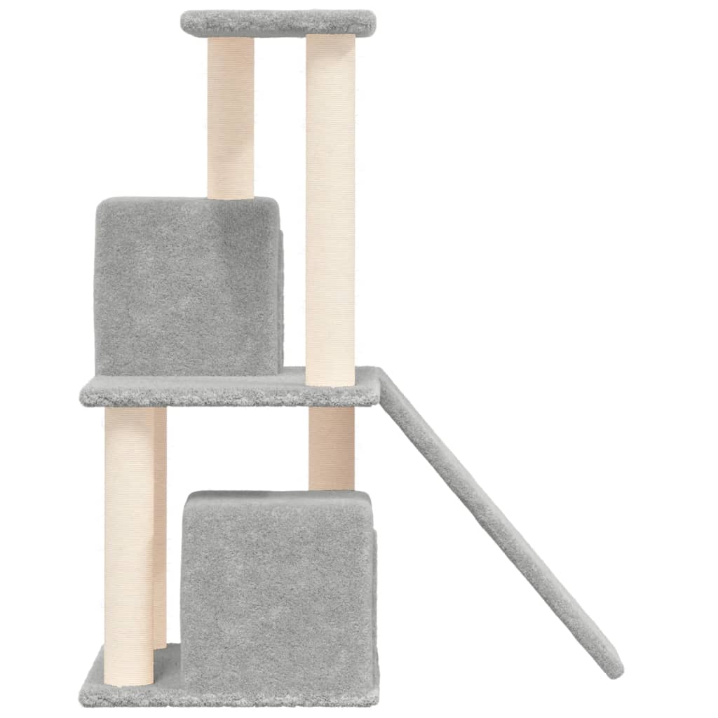 vidaXL Drapak dla kota z sizalowymi słupkami, jasnoszary, 82 cm