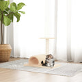 vidaXL Drapak dla kota z tunelem, kremowy, 60x34,5x50 cm