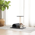 vidaXL Drapak dla kota z tunelem, ciemnoszary, 60x34,5x50 cm