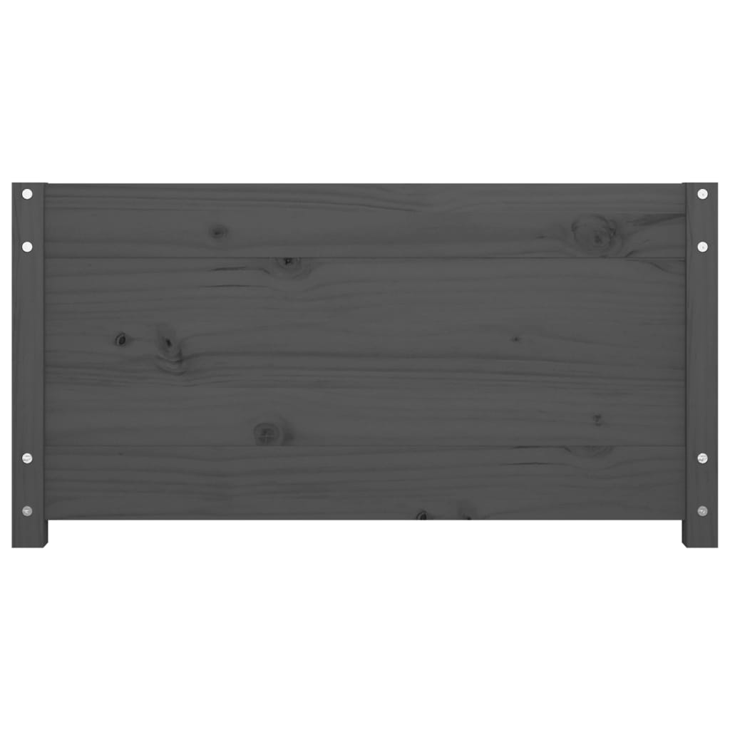 vidaXL Łóżko dzienne, szare, 90x200 cm, lite drewno sosnowe