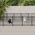 vidaXL Kojec zewnętrzny dla psa, stalowy, 14,11 m²