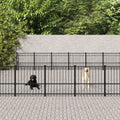 vidaXL Kojec dla psa na zewnątrz, stalowy, 59,28 m²