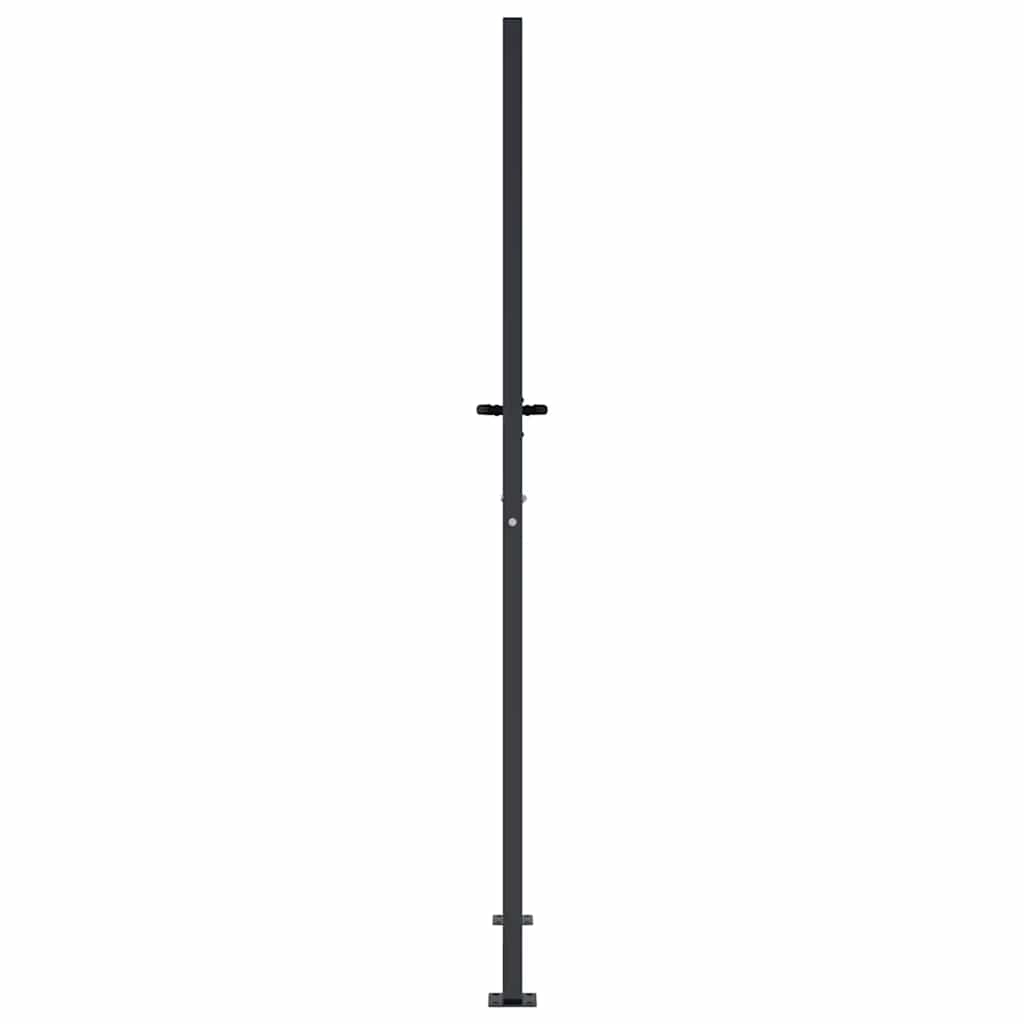 vidaXL Furtka ogrodowa, antracytowa, 100x200 cm, stal, motyw drzewa