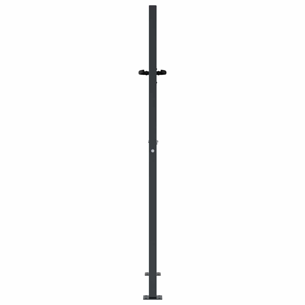vidaXL Furtka ogrodowa, antracytowa, 100x125 cm, stal, motyw trawy