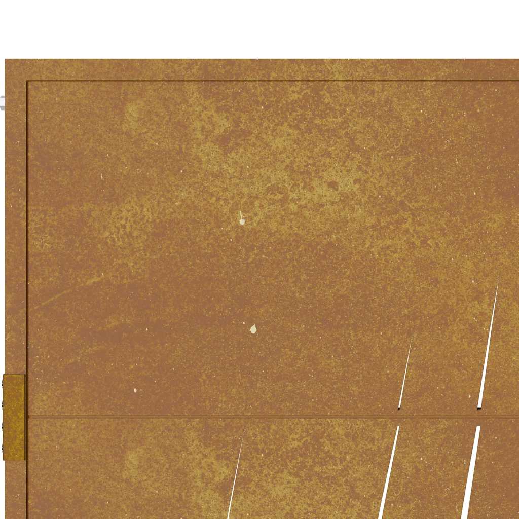 vidaXL Furtka ogrodowa, 100x100 cm, stal kortenowska, motyw trawy