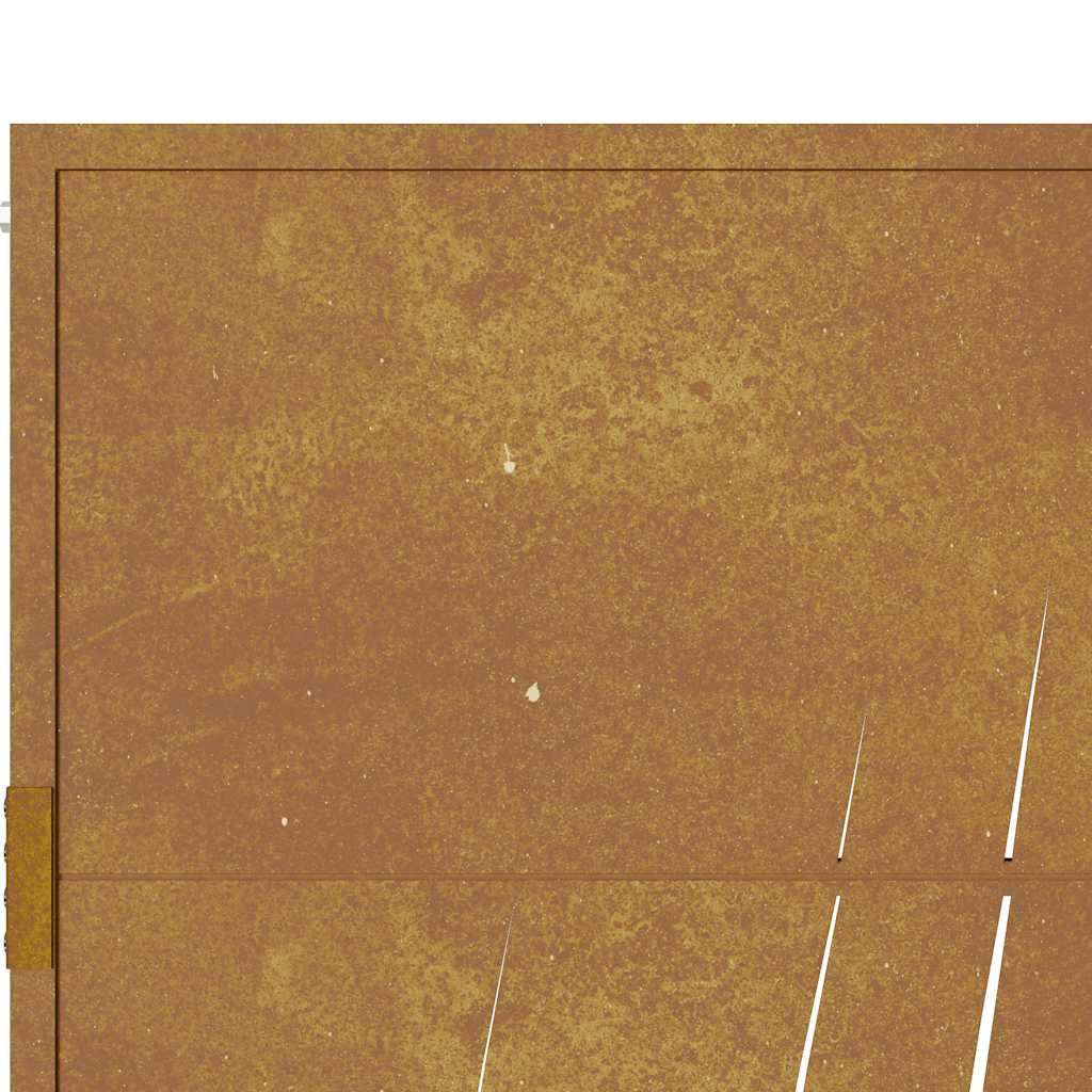 vidaXL Furtka ogrodowa, 100x125 cm, stal kortenowska, motyw trawy