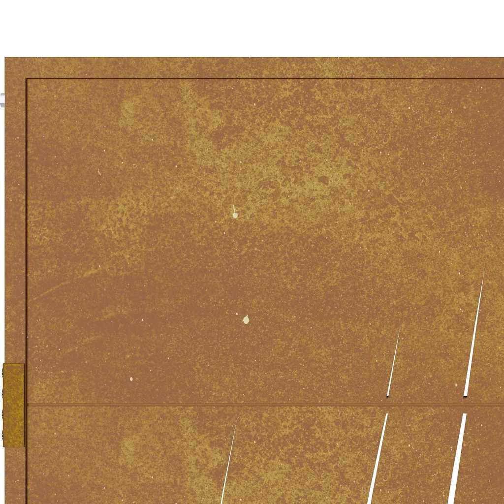 vidaXL Furtka ogrodowa, 100x150 cm, stal kortenowska, motyw trawy