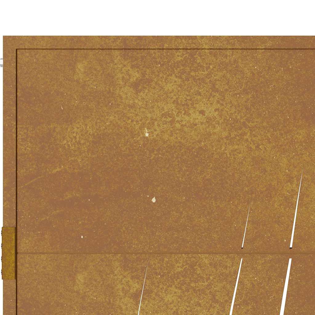 vidaXL Furtka ogrodowa, 100x175 cm, stal kortenowska, motyw trawy