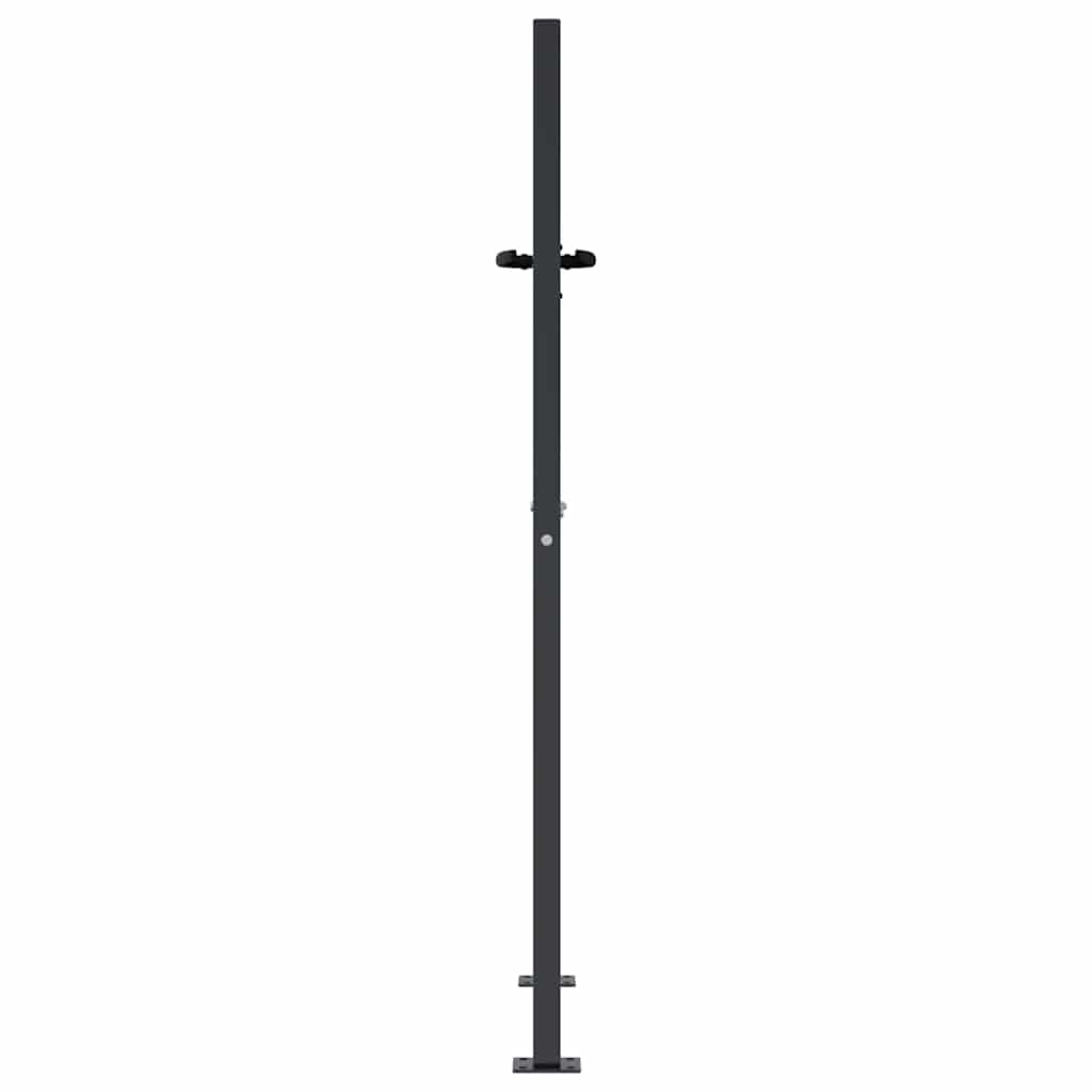 vidaXL Furtka ogrodowa, antracytowa, 100x150 cm, stal, motyw bambusa