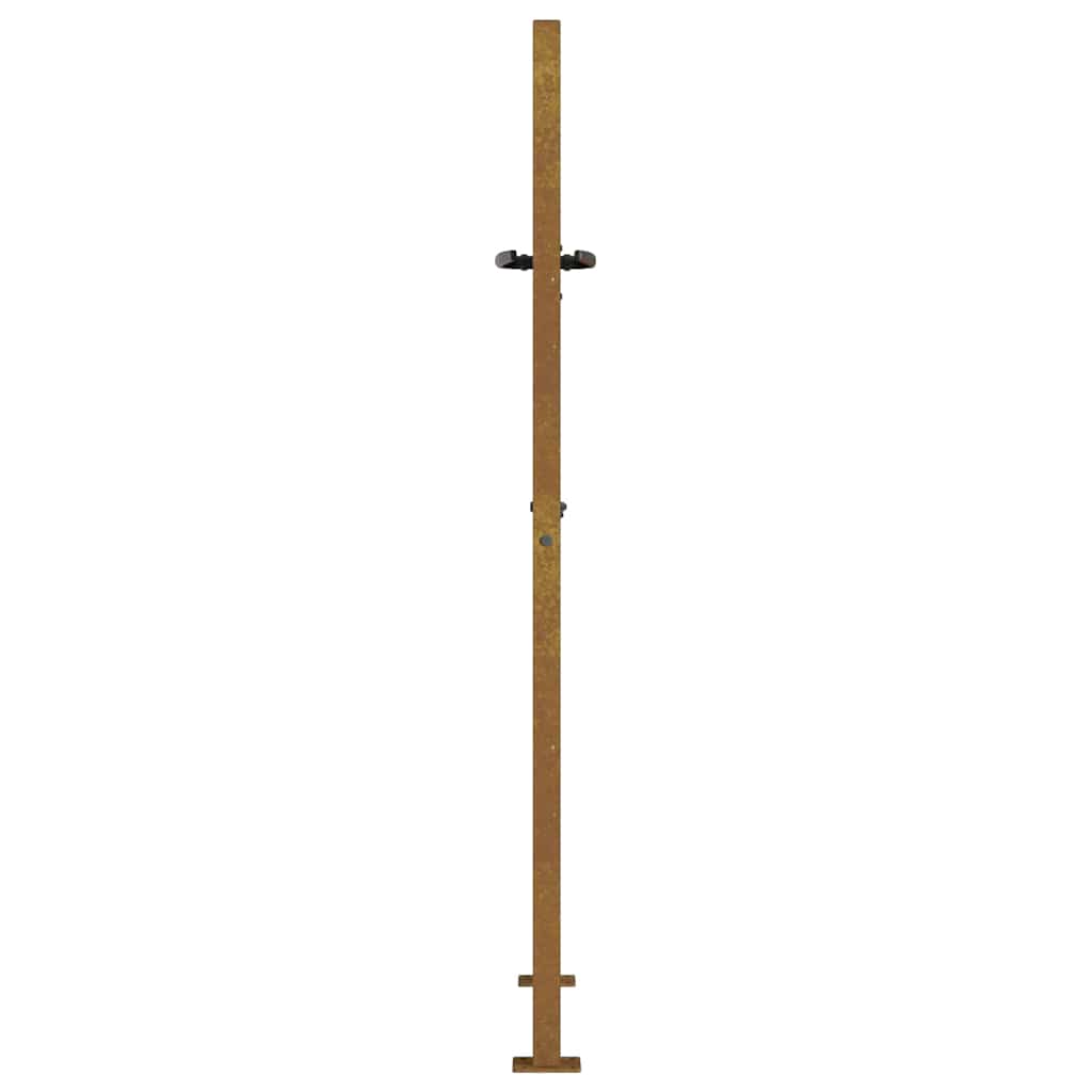 vidaXL Furtka ogrodowa, 100x125 cm, stal kortenowska, motyw bambusa