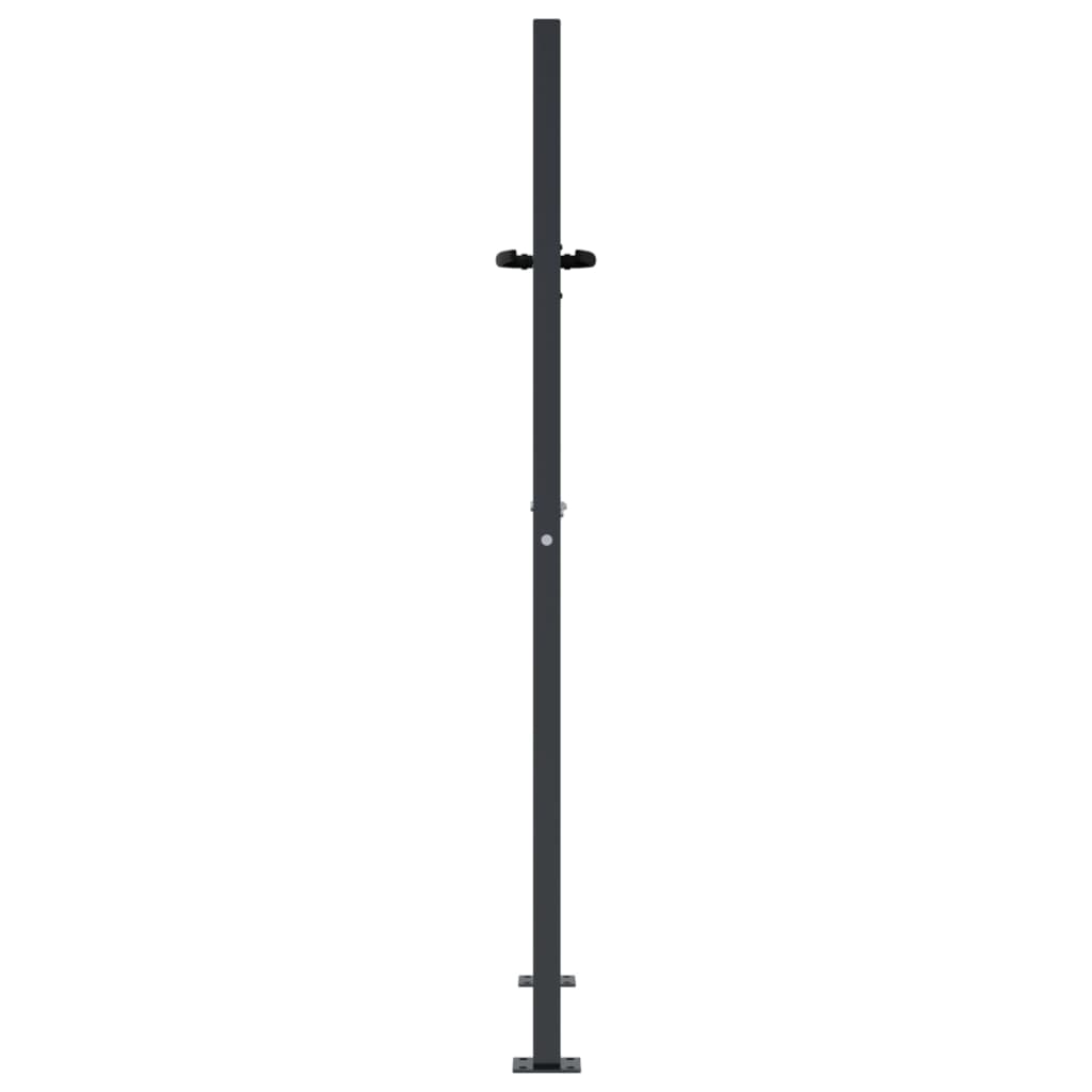 vidaXL Furtka ogrodowa, antracytowa, 100x125 cm, stal, w prostokąty
