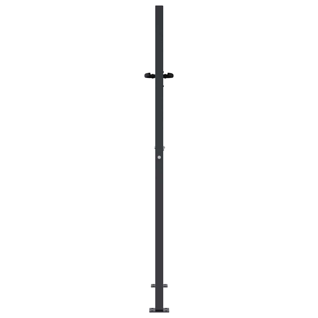 vidaXL Furtka ogrodowa, antracytowa, 100x150 cm, stal, w prostokąty