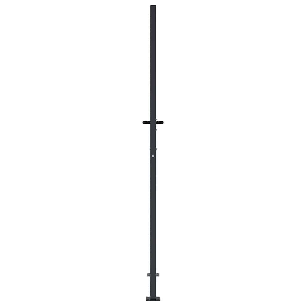 vidaXL Furtka ogrodowa, antracytowa, 100x175 cm, stal, w prostokąty